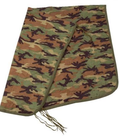 PONCHO LINER, GI SPEC WOODLAND CAMO: DISCONTINUED