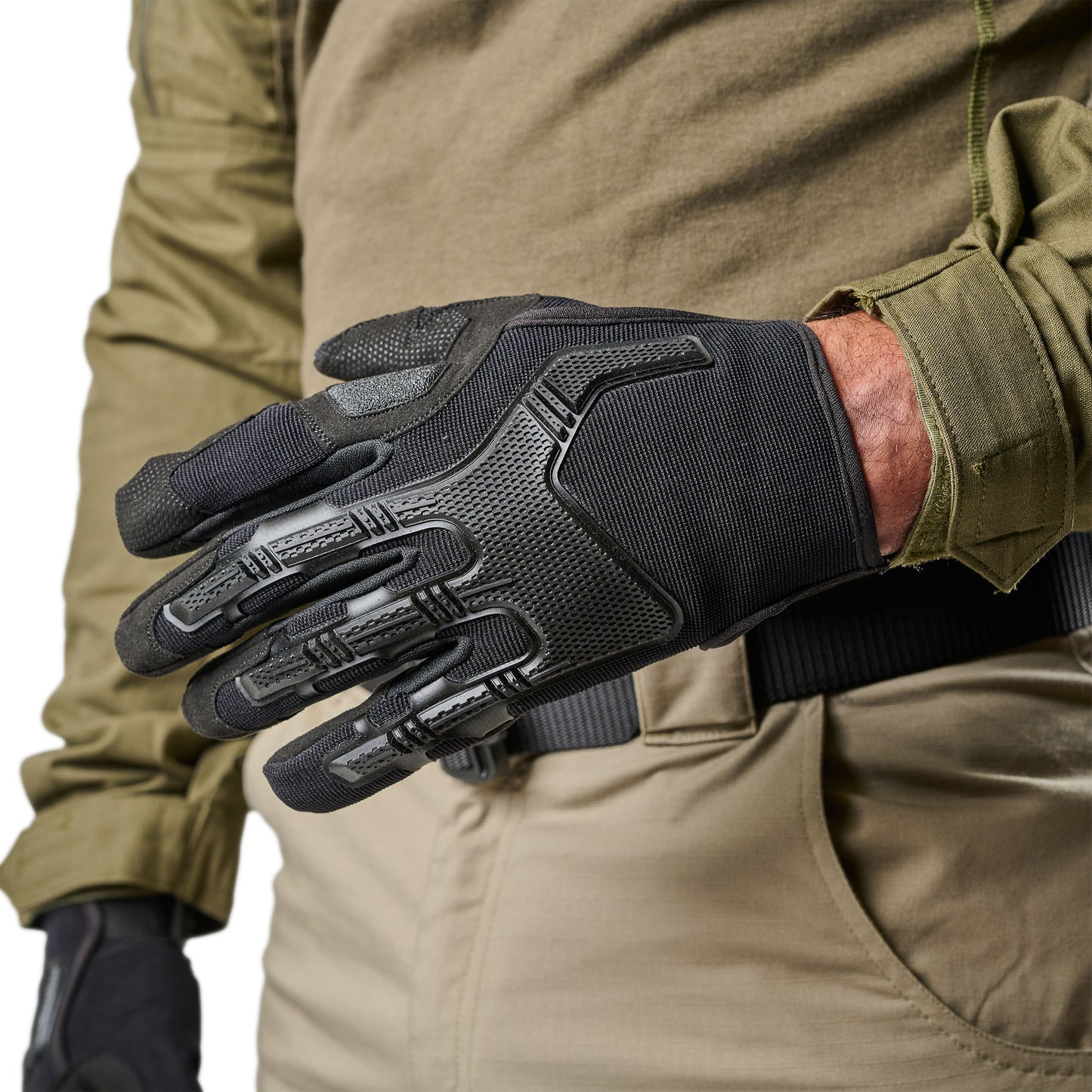 Impact Rubber Knuckle Gloves
